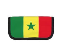 GaxfjRu Trousse à crayons en toile avec motif drapeau du Sénégal - Rangement organisé pour pique-nique et usage quotidien - Trousse de maquillage - Porte-crayons