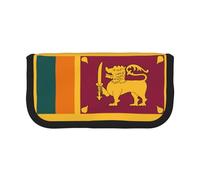 GaxfjRu Trousse à crayons en toile avec motif drapeau du Sri Lanka - Rangement organisé pour les pique-niques et un usage quotidien - Trousse de maquillage - Porte-crayons