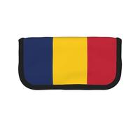 GaxfjRu Trousse à crayons en toile avec motif drapeau du Tchad - Rangement organisé pour pique-nique et usage quotidien - Trousse de maquillage - Porte-crayons