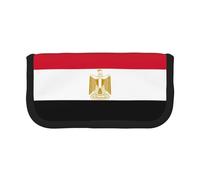 GaxfjRu Trousse à crayons en toile avec motif drapeau égyptien - Rangement organisé pour pique-nique et usage quotidien - Trousse de maquillage - Porte-crayons