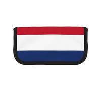 GaxfjRu Trousse à crayons en toile avec motif drapeau néerlandais - Rangement organisé pour pique-nique et usage quotidien - Trousse de maquillage - Porte-crayons