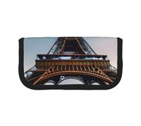 GaxfjRu Trousse à crayons en toile avec motif Tour Eiffel de Paris - Rangement organisé pour pique-nique et usage quotidien - Trousse de maquillage - Porte-crayons