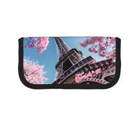 GaxfjRu Trousse à crayons en toile pour peinture à l'huile Motif Tour Eiffel de Paris - Rangement organisé pour pique-nique et usage quotidien - Trousse de maquillage - Porte-crayons