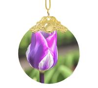 GaxfjRu Tulipe violette pour décoration d'intérieur, pendentif à suspendre pour sapin de Noël