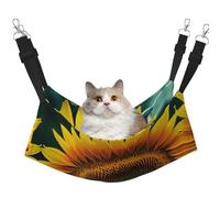 GaxfjRu You Are My Sunshine Sunflower Lit réglable pour chat Perchoir pour fenêtre en velours confortable pour chatons
