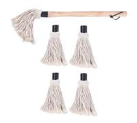 GAXIRE Brosse à Barbecue Lot de 6 Tête en Coton Remplaçable Pinceau à Badigeonner pour Huile et Sauce pour Steak et Grillades Plusieurs styles