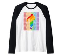 Gay America Football Pride Month LGBT Rainbown Flag Manche Raglan