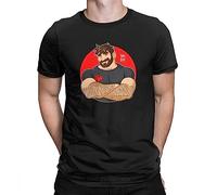 Gay Bear Adam Likes Crossing Arms T-T-Shirts à Manches Courtes for Men 100% Cotton T T-Shirts à Manches Courtes Bearded Bobobear Bobo Bear Pride LGBT Tee Graphic Tops Black(XX-Large)