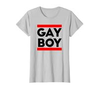 Gay Boy CSD Idée Cadeau drôle LGBT T-Shirt, Femme, Argent, M