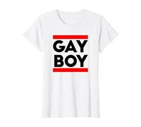 Gay Boy CSD Idée Cadeau drôle LGBT T-Shirt, Femme, Blanc, L