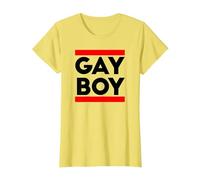Gay Boy CSD Idée Cadeau drôle LGBT T-Shirt, Femme, Citron, S
