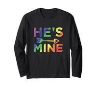 Gay Couple Matching He's Mine LGBT Pride Manche Longue