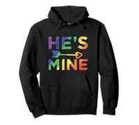 Gay Couple Matching He's Mine LGBT Pride Sweat à Capuche