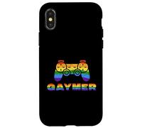 Gay Gamer - Gaymer et Gamepad Rainbow Flag LGBT Games Lover Coque pour iPhone X/XS