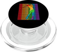 Gay Golf Golfer Girl Pride Month LGBT Rainbown Flag PopSockets PopGrip pour MagSafe