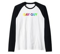 Gay Guy Yay Gay LGBT Pride Love is Love is Love Rainbow Queer Life Manche Raglan