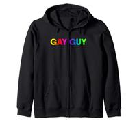 Gay Guy Yay Gay LGBT Pride Love is Love is Love Rainbow Queer Life Sweat à Capuche
