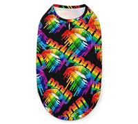 Gay homosexuel lesbien Arc-en-Ciel lèvres fierté Chien Chemises d'été pour Animaux de Compagnie T-Shirts Doux sans Manches débardeur vêtements pour Animaux de Compagnie pour Petits Chiots et Chats