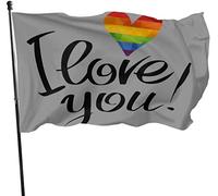 Gay je t'aime coeur drapeau thème fête de bienvenue extérieur extérieur décorations ornement choix maison maison jardin cour décor 3 x 5 pieds drapeau