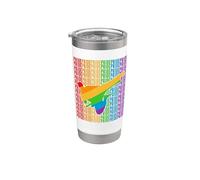 Gay Karate Martial Arts Pride Month LGBT Rainbown Flag Gobelet isotherme en acier inoxydable double paroi