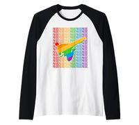 Gay Karate Martial Arts Pride Month LGBT Rainbown Flag Manche Raglan