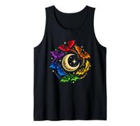 Gay LGBT Chauves-Souris Arc-en-Ciel Croissant Lune Pride Débardeur