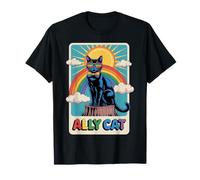 Gay Pride Ally Cat Carte de Tarot LGBTQ Drapeau Arc-en-Ciel T-Shirt