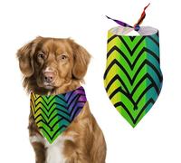 Gay Pride Bandana triangle pour chien Motif arc-en-ciel Lavable Polyester Bavoirs mignons Bandana pour animaux de compagnie de moyenne et grande taille Chiots et chats