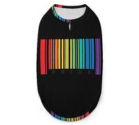 Gay Pride Barcode Pets Shirt Gilet Mignon Chien Débardeur Doux T-Shirt sans Manches pour Chiot Kitty Chats L