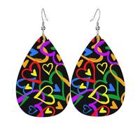 Gay Pride Boucles d'oreilles pendantes en forme de larme pour femme Motif arc-en-ciel