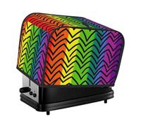Gay Pride Housse matelassée pour grille-pain 2 tranches avec poignée pour grille-pain ou cuisine Motif arc-en-ciel