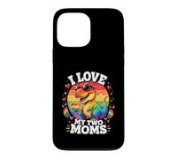 Gay Pride J'aime Mes Deux Mamans Dino LGBTQ Ally Rainbow Coque pour iPhone 13 Pro Max