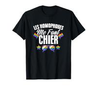 Gay Pride Les Homophobes Me Font Drapeau Arc-En-Ciel LGBT T-Shirt