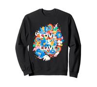 Gay Pride Love is Love LGBT Typographie Florale Arc-en-Ciel Sweatshirt