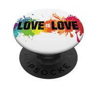 Gay Pride Love is Love LGBTQ Flag Love Always Wins LGBT PopSockets PopGrip Adhésif