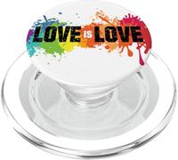 Gay Pride Love is Love LGBTQ Flag Love Always Wins LGBT PopSockets PopGrip pour MagSafe
