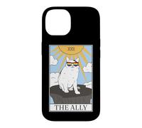 Gay Pride Lunettes de Soleil Ally Cat Tarot Card Coque pour iPhone 14