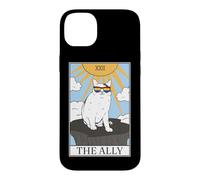 Gay Pride Lunettes de Soleil Ally Cat Tarot Card Coque pour iPhone 14 Plus