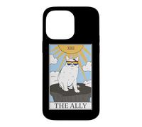 Gay Pride Lunettes de Soleil Ally Cat Tarot Card Coque pour iPhone 14 Pro Max