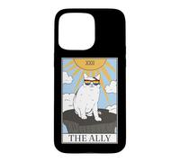 Gay Pride Lunettes de Soleil Ally Cat Tarot Card Coque pour iPhone 15 Pro Max