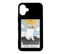 Gay Pride Lunettes de Soleil Ally Cat Tarot Card Coque pour iPhone 16 Plus