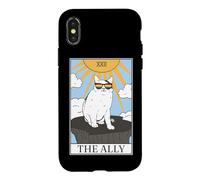 Gay Pride Lunettes de Soleil Ally Cat Tarot Card Coque pour iPhone X/XS