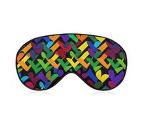 Gay Pride Masque de sommeil arc-en-ciel pour homme et femme avec sangle réglable - Doux et respirant - Occultant - Antidérapant - Essentiels de voyage