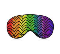 Gay Pride Masque de sommeil doux et confortable avec sangle réglable pour homme et femme Motif arc-en-ciel