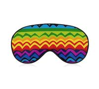 Gay Pride Masque de sommeil doux et confortable avec sangle réglable pour homme et femme Motif arc-en-ciel