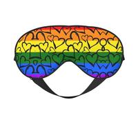 Gay Pride Masque de sommeil pour les yeux Motif arc-en-ciel Lisse Doux Réglable Ombrage pour les yeux pour le repos Voyage