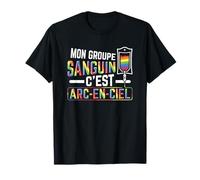 Gay Pride Mon Groupe Sanguin C'est Arc-En-Ciel LGBTQ+ T-Shirt