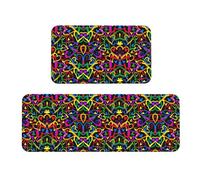 Gay Pride Rainbow Lot de 2 tapis de cuisine antidérapants ergonomiques pour cuisine, bar, bureau