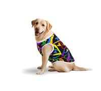 Gay Pride Rainbow T-shirt décontracté sans manches pour animal de compagnie, imprimé en coton doux pour animaux de compagnie, T-shirt respirant pour grand chien (3XL-5XL)