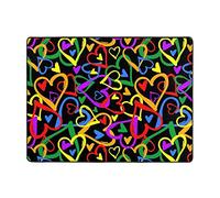 Gay Pride Rainbow Tapis de sol antidérapant en flanelle pour intérieur et extérieur 160 x 121,9 cm